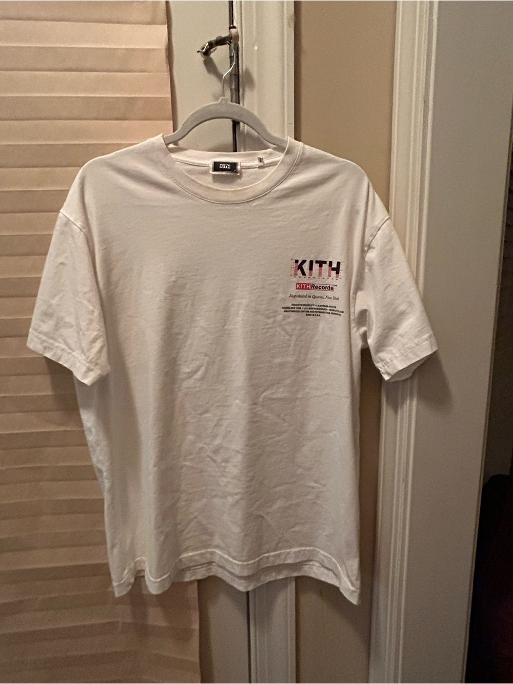 Kith White Short-Sleeve Logo Tee with Small Chest Print